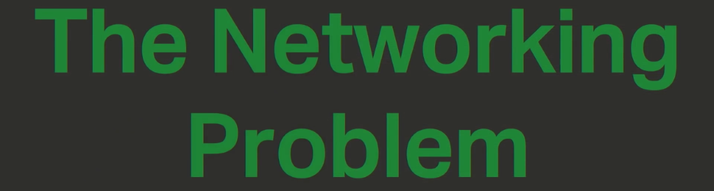 Section title slide "The Networking Problem" underlines a challenge to a microservices architecture: the need for microservices to communicate over a network [presentation by Chris Stetson, NGINX Microservices Practice Lead, at nginx.conf 2016]