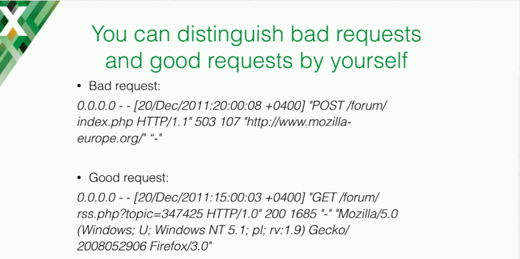 You can distinguish between good and bad request manually, but it isn't pragmatic